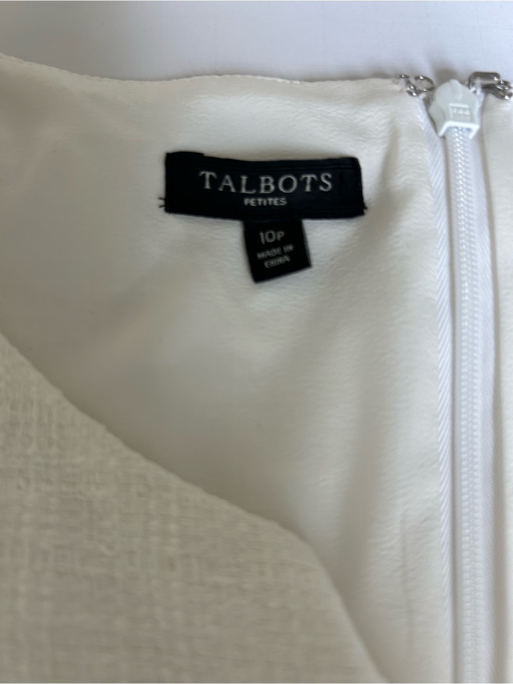 Talbots White, Red, and Pink Textured Dress - Petite - Picture 4 of 9